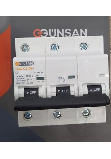 Günsan Valta 3x100a C Tipi 10ka K Otomat 1os3c3100-100