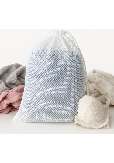 40x60 Cm Delikli Çamaşır Yıkama Filesi Beyaz File Torba Sütyen & İç Çamaşırı Koruma Filesi Beyaz