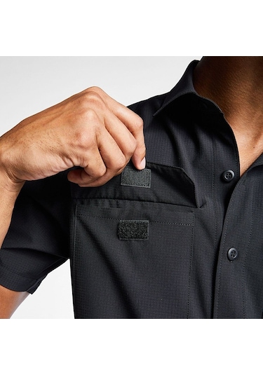 Lescon 25y-1064 Outdoor Kısa Kol Gömlek Erkek Sıyah 25yteo001064-633 Siyah