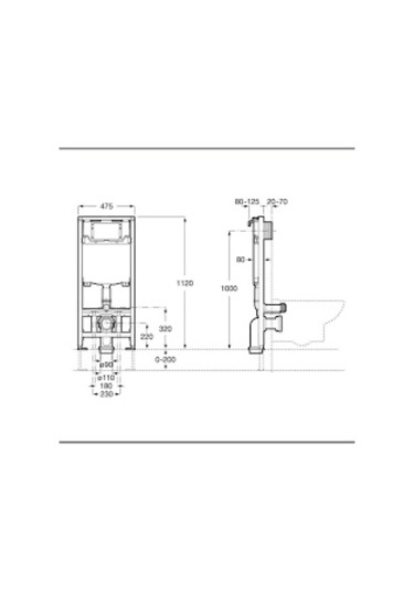 Roca Gömme Rezervuar, Duplo Wc One, Alçıpan, A890070020 Gri