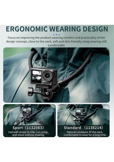 Ebitda Startrc Spor Kamerası Boy Askısı Montajı, Gopro Hero 12/11/10, Insta360, Osmo Aksiyon Kamerası Pov Vlog Video Kayıt Aksesuarları İçin Göğüs Kayışı Değiştirme. Siyah Siyah
