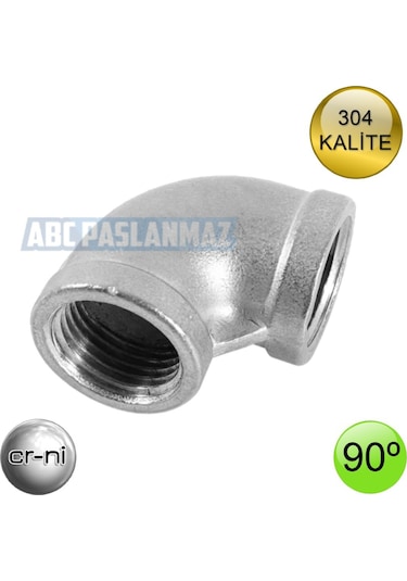 PASLANMAZ KROM DİRSEK DİŞLİ 1/4'' 304 KALİTE