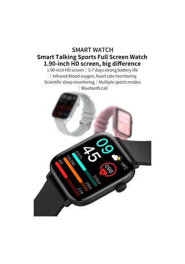 Jeemson T49 1.9" Dokunmatik Ekran Bluetooth Akıllı Saat (İthalatçı Garantili)