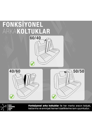 Otom Limited Design Ekstra Destekli Oto Koltuk Kılıfı