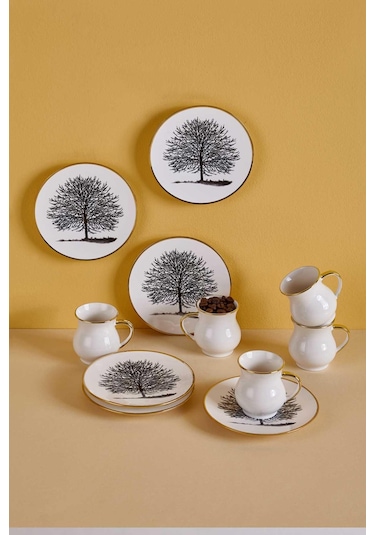 Neva N3249 Çınar Plus 6 Kişilik Kahve Fincan Takımı