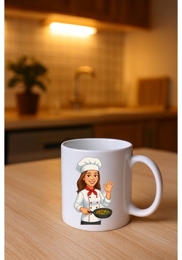 Meslek Baskılı Kupa Kadın Asçı