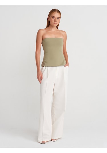 Dilvin 31860 Straplez Top-çağla Çağla