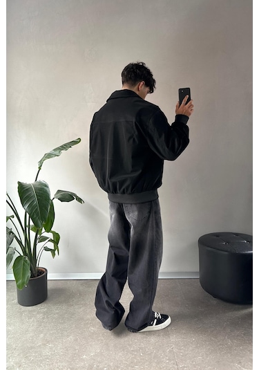 Flaw Basic Baggy Jean Siyah-16067 Siyah