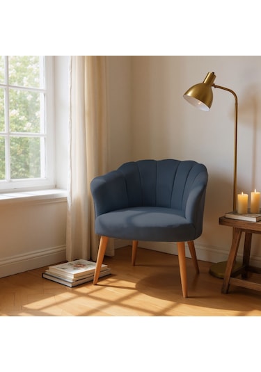 Papatya Berjer - Modern Tekli Koltuk - Babyface Kumaş - Antrasit