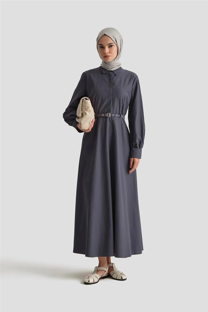 Armine Elbise 25yd9178 Antrasit Füme