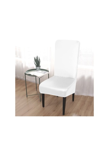 Xiyyadms "esnek Pu Deri Sandalye Kılıfı - Su Geçirmez, Yıkanabilir, Ev Ofis Otel Düğün İçin" Beyaz