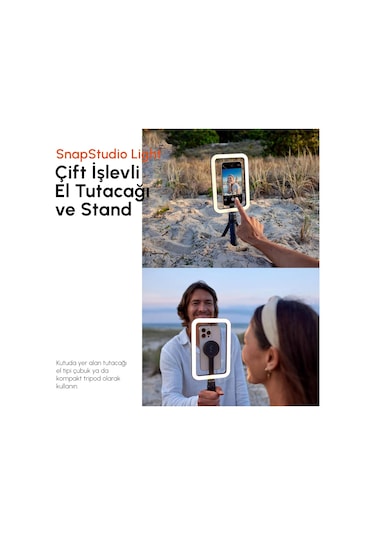 Shiftcam Snapstudio Light Manyetik Led Ring Işık, Ayarlanabilir Parlaklık Ve Renk Sıcaklığı, Usb-c Ş Siyah