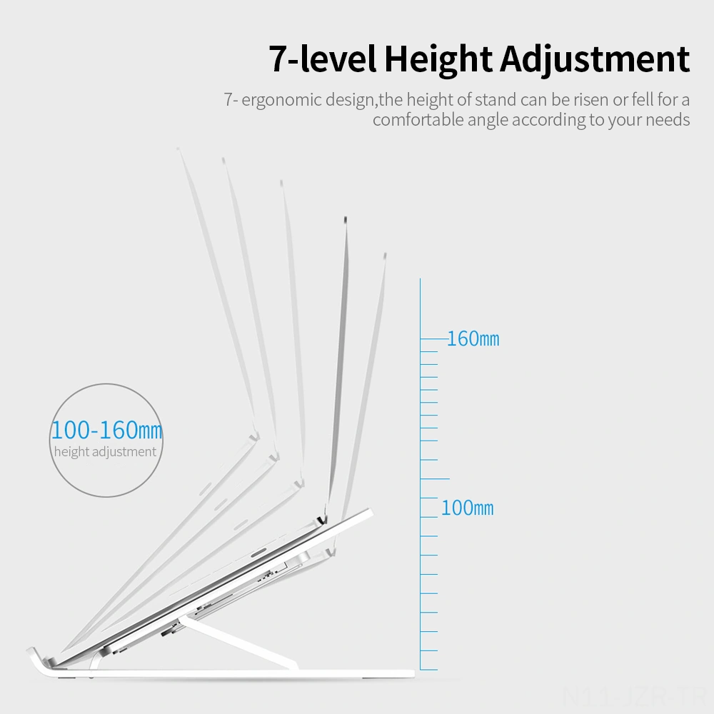 Geeroyoo 11-17 İnç Laptop Ve Tablet İçin 6 Seviye Yükseklik Ayarlı Çiftlevlenebilir Soğutma Standı - Pembe