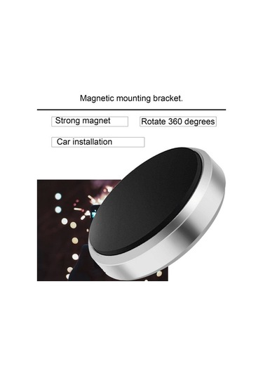Joyhub A8 Evrensel Yuvarlak Etiket Akıllı Telefon Montaj Tutucu Manyetik Araba Hava Firar Gümüş Siyah Yok Havalandırma