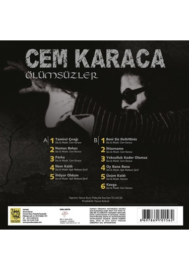 Plak - Cem Karaca - Ölümsüzler