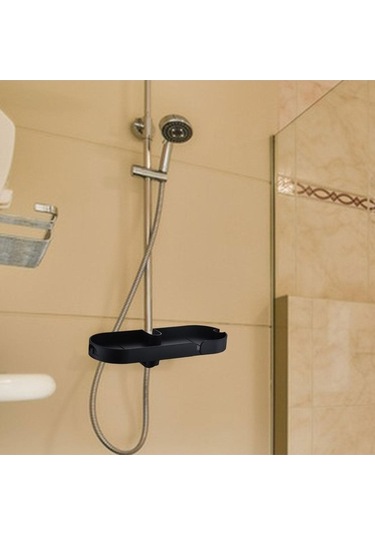 Pazly Suntek Siyah Siyah Sepeti Rafı Kullanımlı Duş Depolama Çok Caddy Wi Siyah