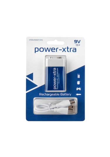Power-xtra Px9v1000typc - 9v - 1000 Mah Şarjlı Pil - Type C