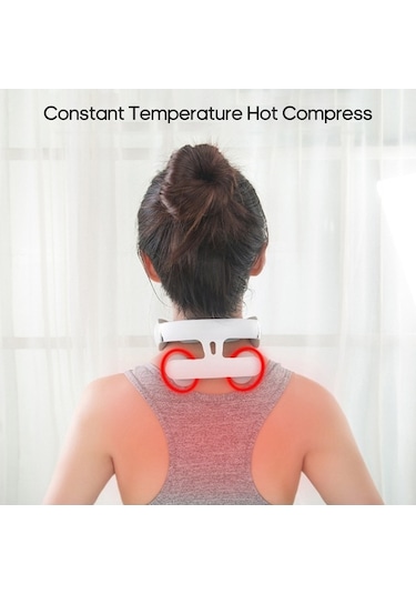 Tongxida Dört Kafalı Servikal Masaj Aleti, Beyaz, Usb Şarj Edilebilir, İyi Sağlık İçin Kullanılır Beyaz