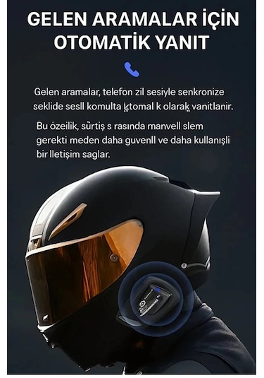 Y11 Bluetooth Kulaklık Mikrofonlu Motosiklet Kulaklığı İntercom Bt 5.3