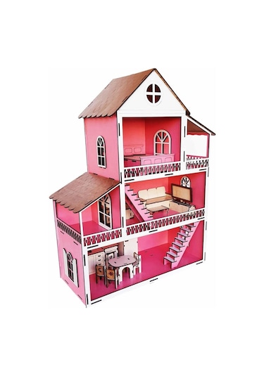 Woodylife Ahşap Oyuncak Ev Portatif Bebek Evi