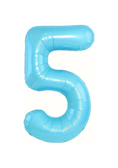 Beysüs Mavi 5 Rakam Folyo Balon 80 Cm Mavi