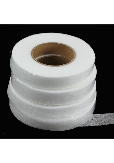 64 Metre Siyah Beyaz Çift Taraflı Tela Yapışkanlı Kumaş Elbise Ütü Hem Bant Tela Web Dıy Dikiş Aksesuarları Lxy 1.2