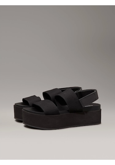 Calvin Klein Flatform Sandal Slıng In Siyah
