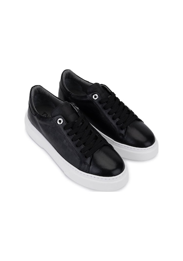 Tamer Tanca Kadın Hakiki Deri Siyah Sneakers & Spor Ayakkabı 04 502 Bn Ayk Y25 Sıyah Siyah