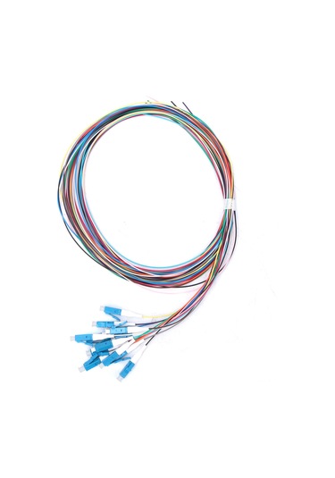 Jeemson 12 Kablolu Tek Modlu Fiber Optik Pigtail, Lc Bağlantı, Seramik Ferrule, Düşük Kayıp, 1.5m Uzunluk, Optik İletişim Sistemleri İçin