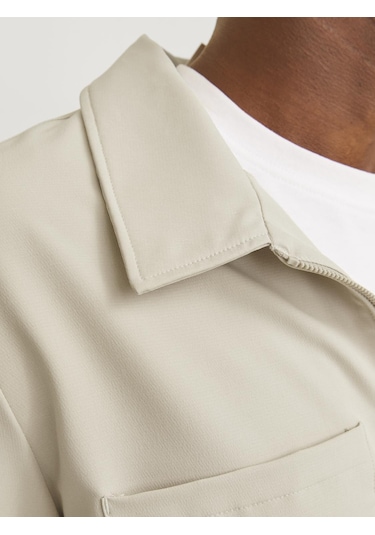 Jack & Jones Erkek Gömlek Yaka Ceket - Perfect - 12270677 Moonbeam Çok Renkli