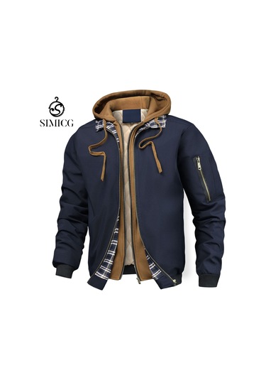 İlkbahar, Sonbahar Ve Kış İçin Erkek Ceketleri, Suni İki Parçalı Ceketler Mavi