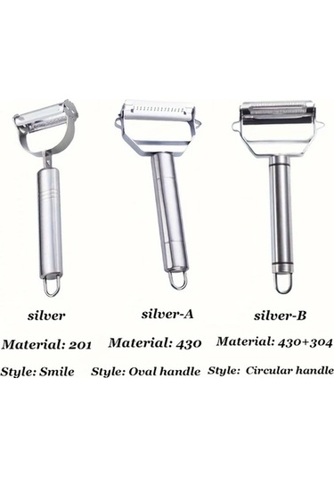 Cordial Yüksek Kalite Paslanmaz Çelik Sebze Meyve Rende Soyucu Silvery Gümüş Rengi