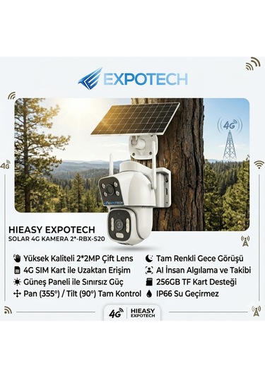 Expotech Hıeasy Expotech Solar 4g 2 2mp Ex-rbx-s20