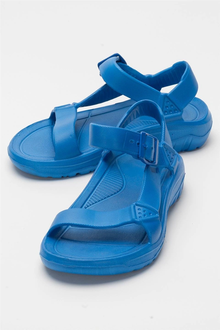 Unisex Eva Spor Kaymaz Yürüyüş Sandaleti Mavi MAVI