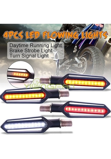 Ebitda Motosiklet Yeniden Takım İçin 24 Led 2 Renkli Sinyal Fren Lambası, Patladı Yanıp Söner Beyaz Işık