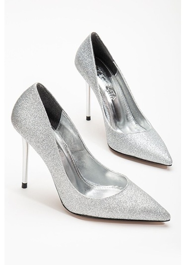 Gümüş Özel Tasarım Stiletto GÜMÜŞ