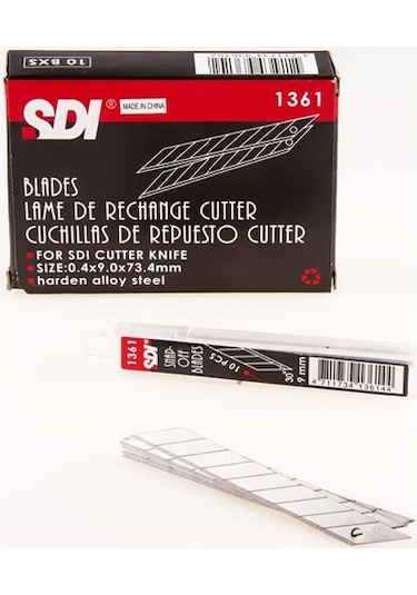 Sdi 30 Derece Açılı Dar Maket Bıçağı Yedeği 9 MM 100'lü Paket