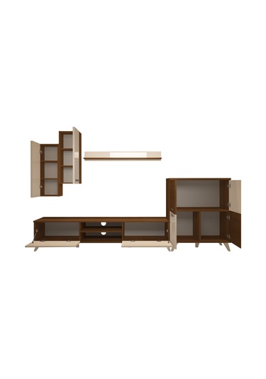 Decoraktiv Eko 6 Mdf Dvd Retro Tv Ünitesi Tv Sehpası Ceviz - Beyaz