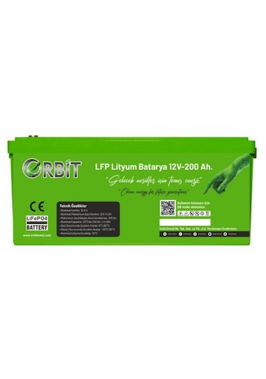 Orbit 12 V 200 Ah Lifepo4 Akü