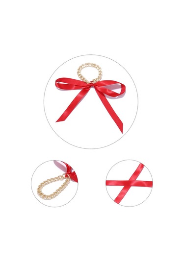 Homyl Bohem Sevimli Kurdele Ilmek Zincir Bağlantı Kırmızı Kırmızı