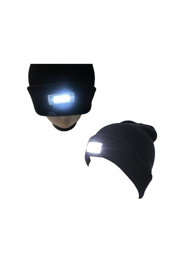 Shineyee Kışlık Islak Lastikli 5 Led Işıklı Outdoor Aktivite Şapka - Siyah, Kamp, Yürüyüş, Yürüyüş İçin Isı Sağlar Çok Renkli