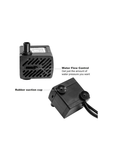 3w 4 Hafif Sessiz Akvaryum Balık Tankı Filtrasyonu Dalgıç Pompa Çeşme Su Pompası Ab Fiş, Boyut:ışıklı