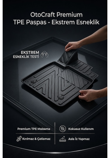 Otocraft Volkswagen Id 4 Ev 2021+ Araca Özel 4d Karbon Oto Paspas Havuzlu Tam Set