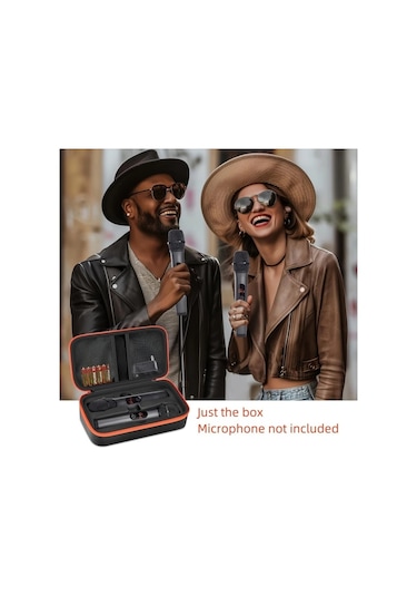 Xuweiwei Turuncu Jbl Kablosuz Çift Mikrofon Seti Seyfer Çantalı Turuncu