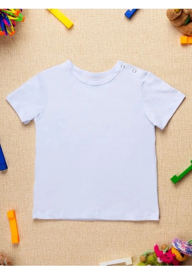 Chic Panda Çocuklar İçin Düğmeli Günlük Temel Tişört Seti 56163573 Turkuaz