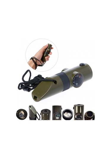 Nikula Çok Fonksiyonlu Askeri Pusula Led Işıklı-Düdük-Termometre