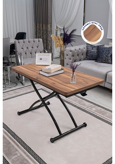 Juppo Üst Tabla Mdf Urartu Oval Köşe Alt Siyah Dışa Kıvrım