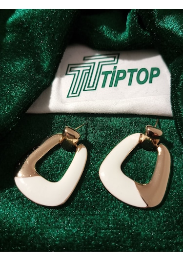 Tiptop/ Gold U Model Çelik Küpe Altın