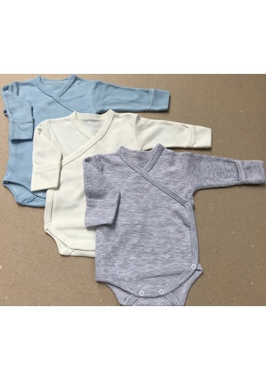 Özdemirlitekstil Bebelino Çıtçıtlı Badi Kruvaze (3'Lü Paket) (456377038) Çok Renkli