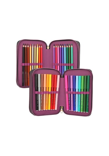 Top Model Üçlü Kalem Kutusu Rebel Kıtty Renkli